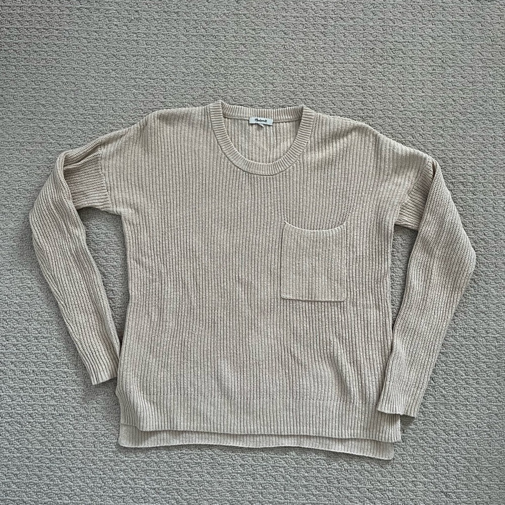 Madewell Cream Crewneck Sweater